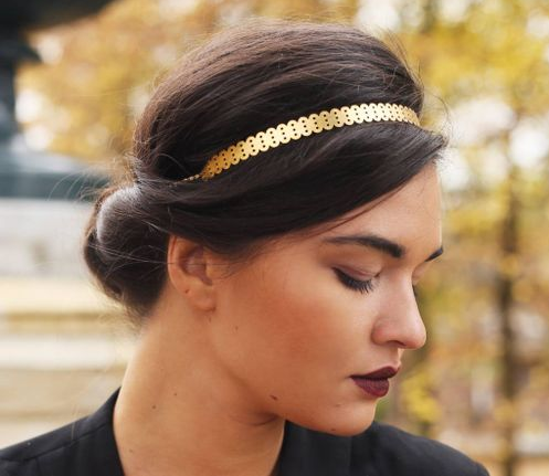 Headband, bijoux graphiques en laiton Vous Mademoiselle